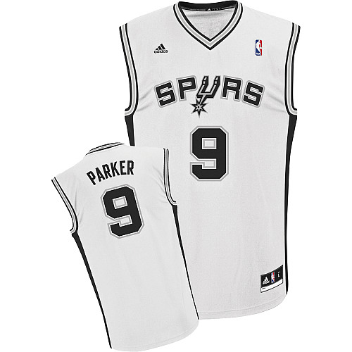  NBA San Antonio Spurs 9 Tony Parker New Revolution 30 Swingman Home White Jersey